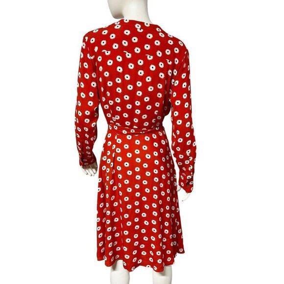 Boden Jessica Red A-Line Dotted Belted Shirt Dress NWT Womens Size US 10 - Picture 7 of 11